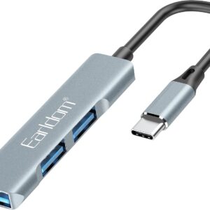 EARLDOM Premium Type-C 3 Port USB 3.1 Hub Ultra Slim- Silver ET-HUB10