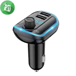 YESIDO Y44 bluetooth V5.0 FM Transmitter 2*USB Car Charger LED Digital Display Wireless Radio Adapter