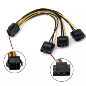 D-4pin to 6pin IDE Cable Graphics Card P-Cable